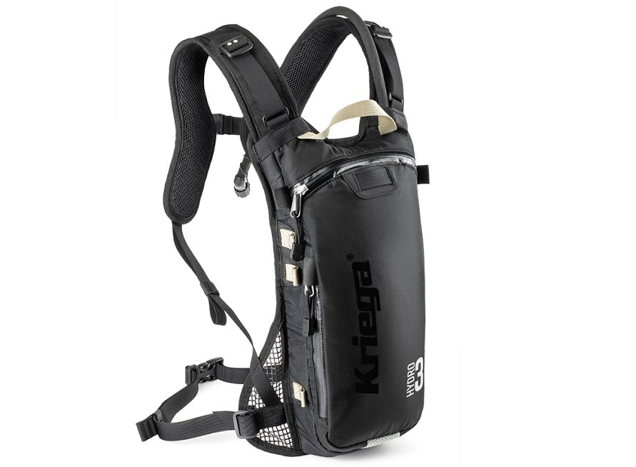 **Kriega Hydro 3 Enduro Motorcycle Backpack – Waterproof Hydration Pack for Adventure Riding, Off-Road & Commuting – Durable & Lightweight for Long-Distance Travel**