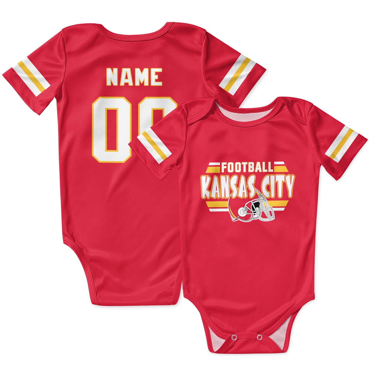 Custom Personalized Baby Clothes with Name & Number - Soft Infant & Toddler Apparel for Sports Fans - Perfect for Gameday, Birthdays & Special Occasions