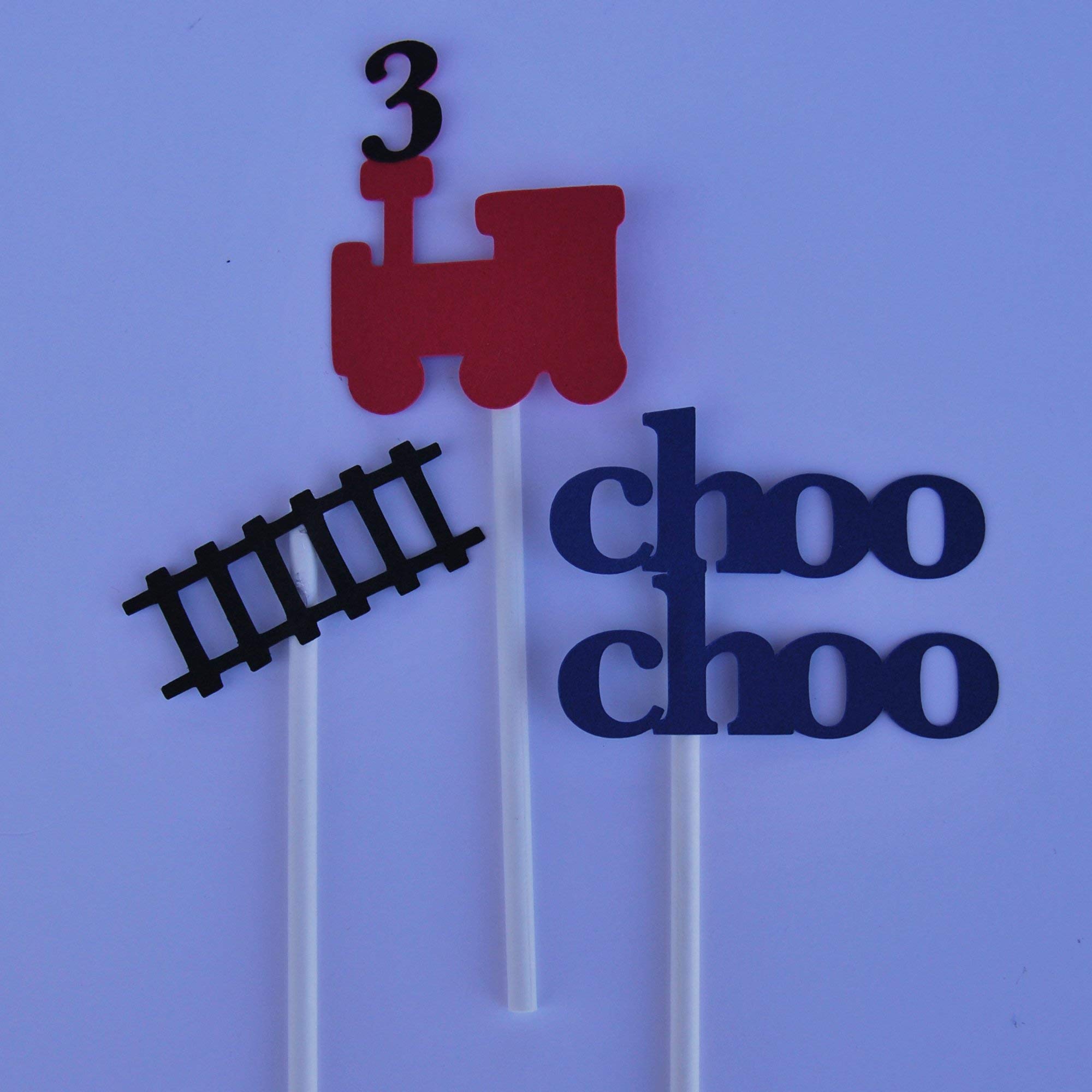 Train Themed Cupcake Toppers for Birthday Parties & Baby Showers - Perfect for Kids' Train Birthday Cakes & Railroad Themed Events