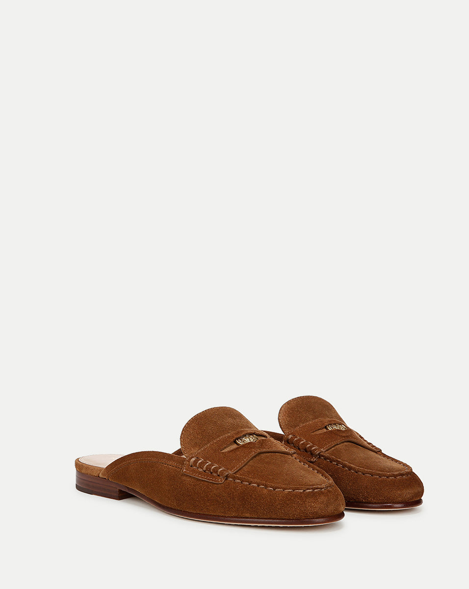 Penny Suede Mule Shoes for Women - Comfortable Slip-On Loafers with Soft Suede Upper - Perfect for Casual Outfits, Office Wear & Everyday Comfort