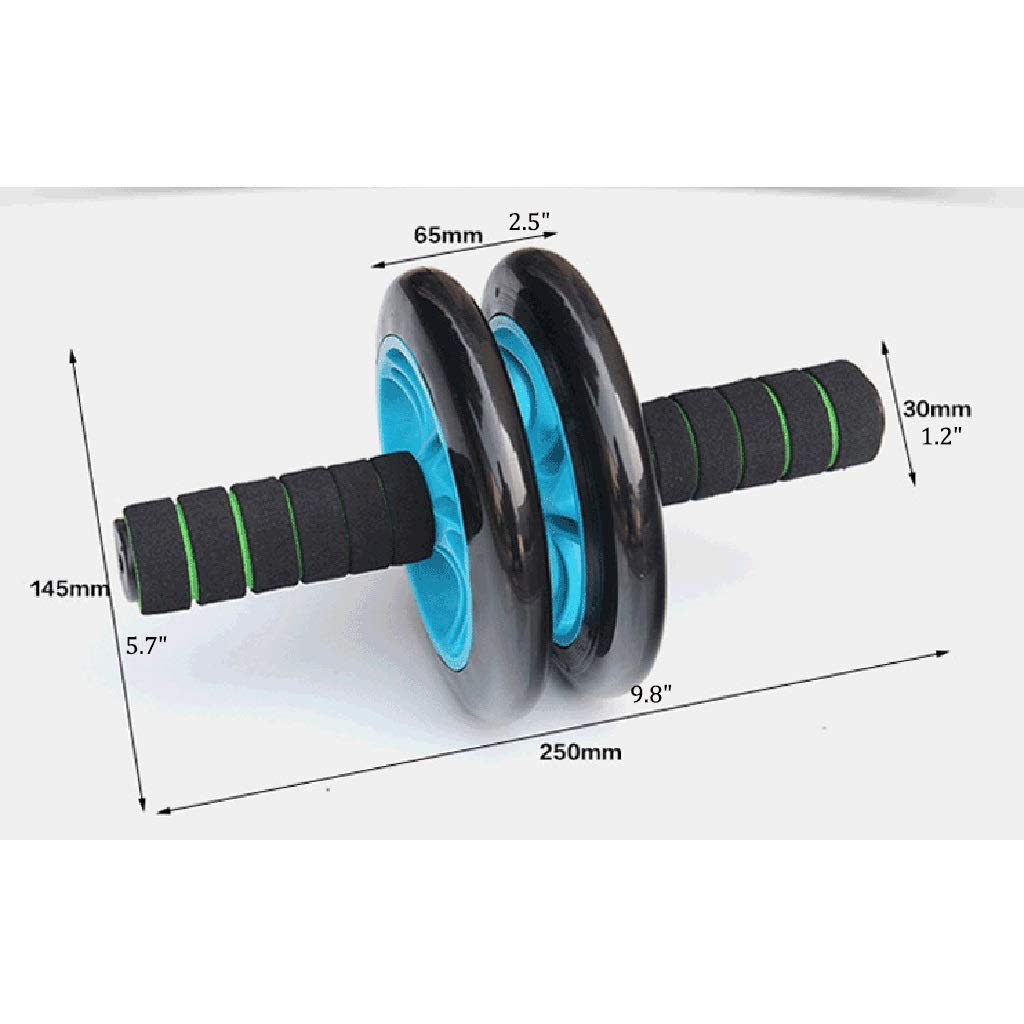 Premium Ab Roller Wheel for Core Workouts - Heavy Duty Abdominal Exercise Equipment with Soft Knee Pad Mat - Home Gym Fitness Gear for Men & Women (Black/Blue) - Perfect for Home Training, Office Breaks & Full-Body Toning