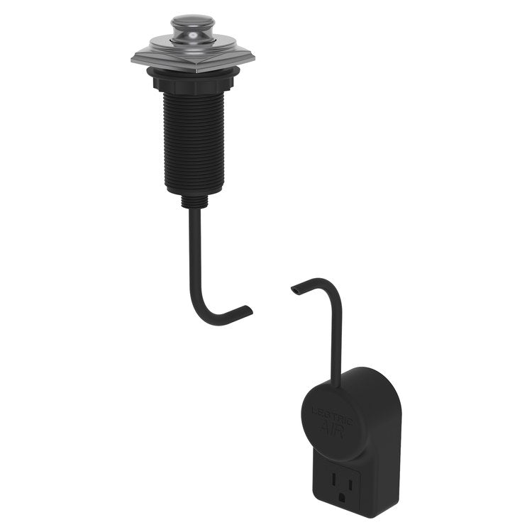 Zemora Air Activation Switch Garbage Disposer with Power Adapter - Midnight Chrome Brass Finish for Kitchen Sink Waste Management | Easy Installation & Quiet Operation