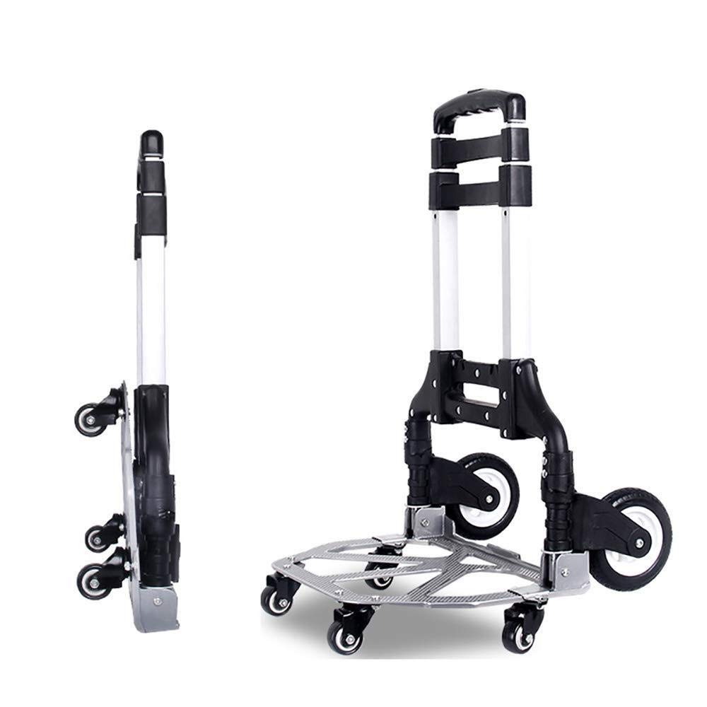 Heavy Duty Folding Hand Truck with 6 Wheels - Portable Luggage Cart & Lightweight Trolley for Travel, Camping, Fishing, Disaster Preparedness - Ideal for Outdoor Activities, Moving & Storage