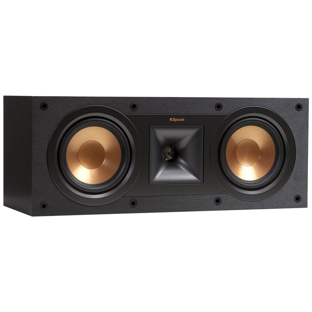 Klipsch R-25C Premium Center Channel Speaker - High-Quality Home Theater Sound for Movies & Music | Perfect for Living Room & Media Room Setups