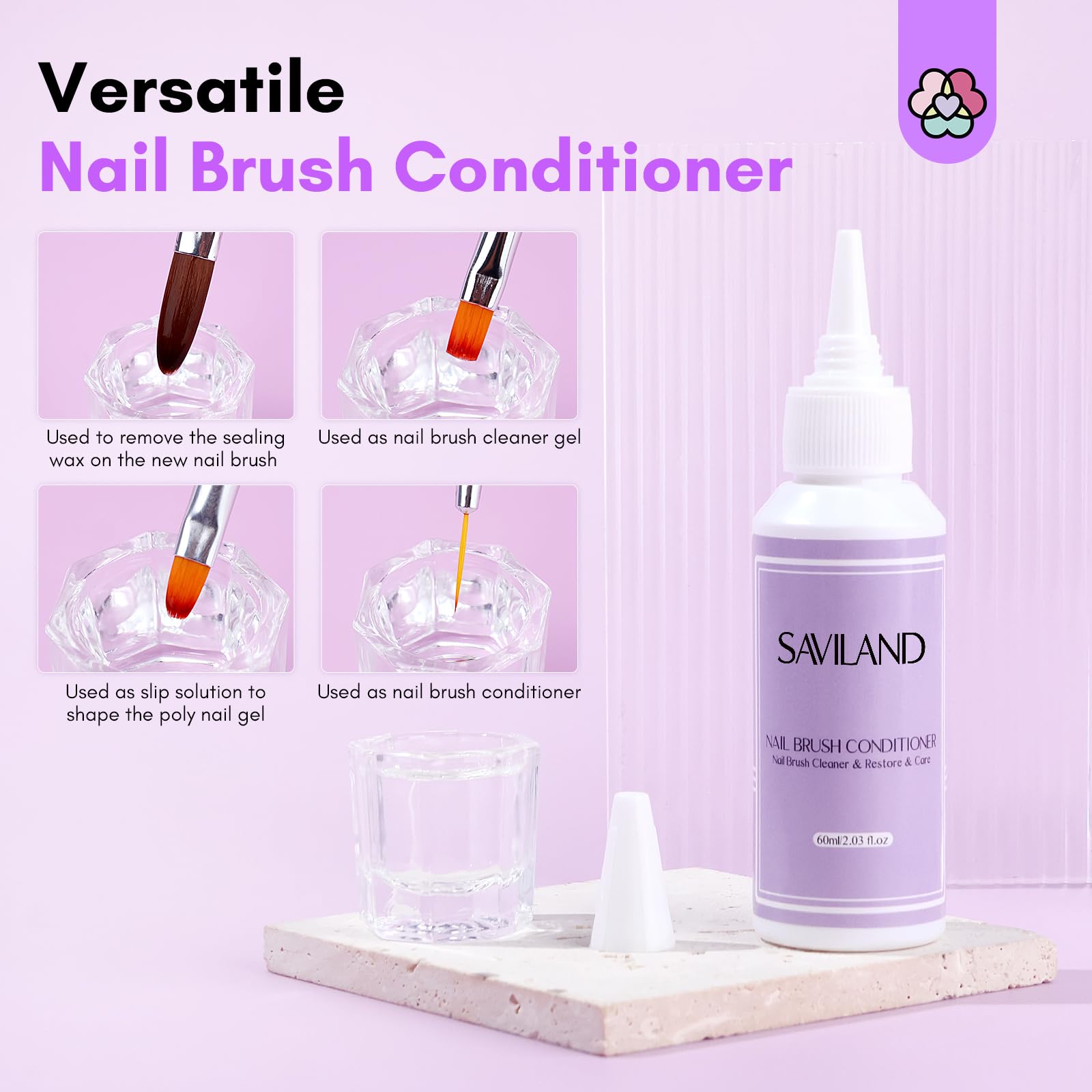 SAVILAND Acrylic Nail Kit for Beginners - 3 Colors Acrylic Powder & 4OZ Liquid Set with 50 Full Cover Nail Tips | DIY Nail Extension Starter Kit for Home Salon & Professional Practice | Perfect for Manicures, Nail Art & Acrylic Nail Applications
