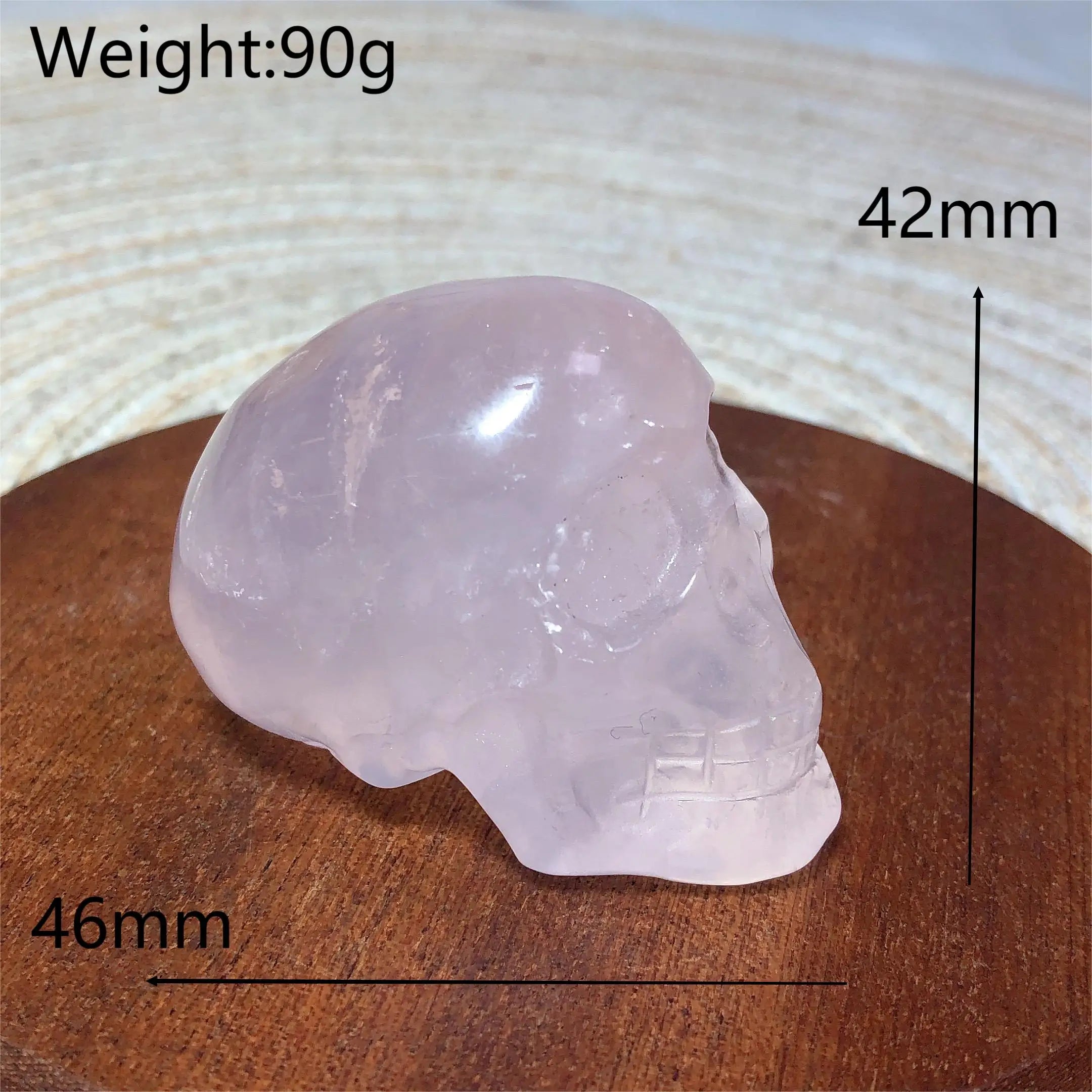 Natural Rose Quartz Crystal Skull Carving - Reiki Healing Stone, Positive Energy Decor, High Quality Mineral Specimen for Home & Office Decoration | Meditation, Feng Shui, Spiritual Gifts