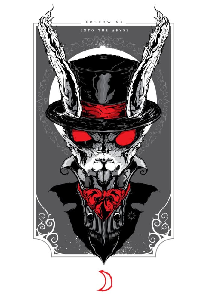White Rabbit MINI Art Print - Vintage Style Wall Decor for Home, Office & Nursery | Perfect for Gifts & Aesthetic Room Design