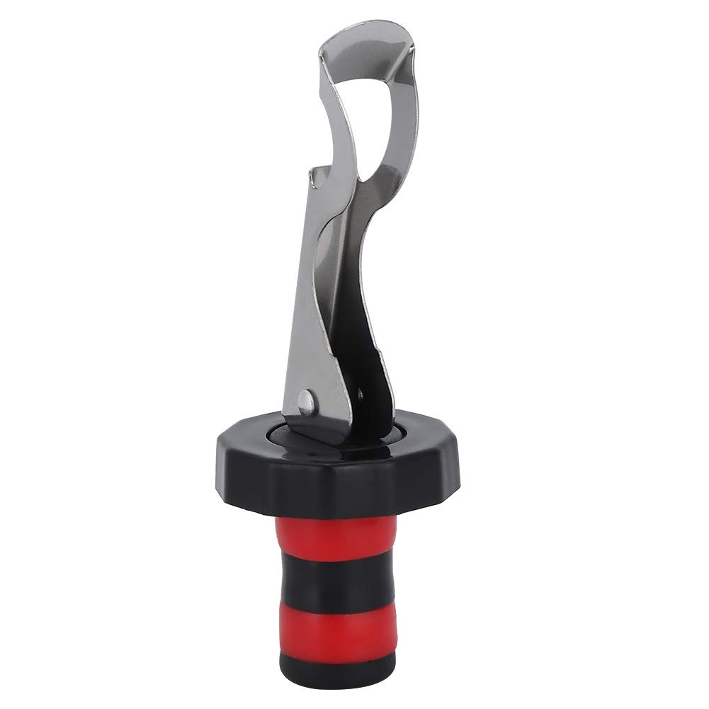 Romantic Valentine's Day Beverage Bottle Sealer - Manual Press Wine Stopper with Comfortable Handle (10PCS Red+Black) - Perfect for Home Use, Parties, and Gift Giving