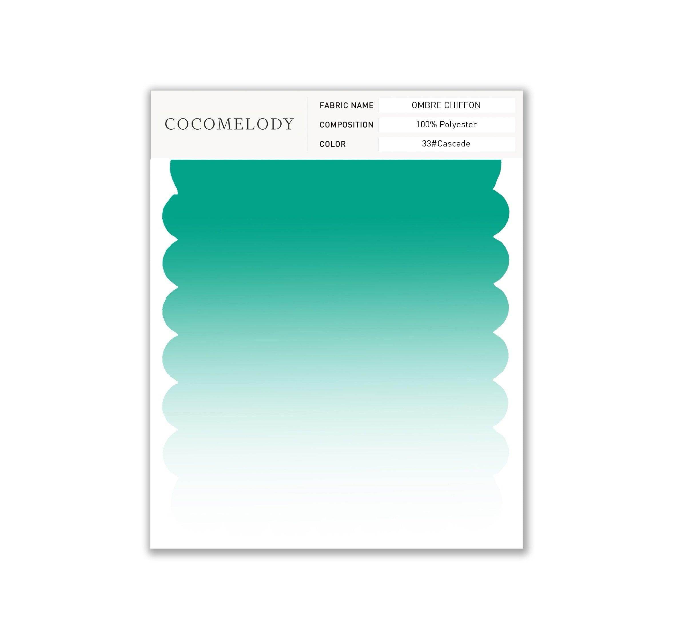 Ombre Chiffon Fabric Swatch - Single Color SWCR17001 | Premium Sheer Material for Dresses, Scarves & DIY Fashion Projects