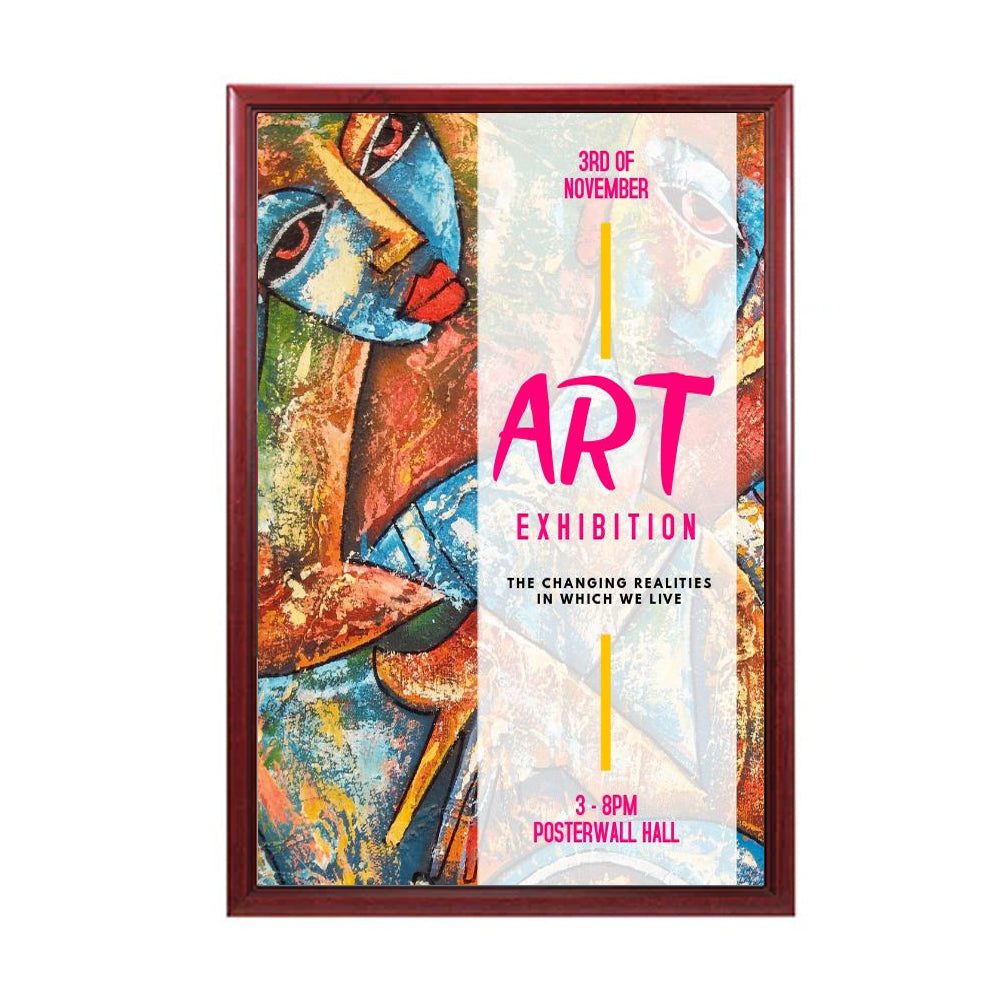 16x20 Inch Wooden Poster Frame - Premium Quality Swing Frame for Wall Display - Perfect for Home Decor, Artwork, and Photo Displays