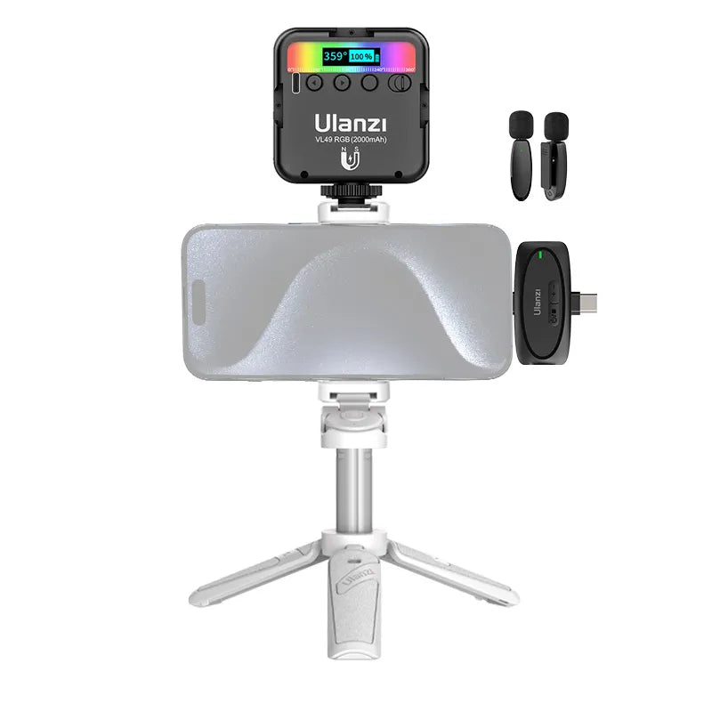 Ulanzi JJ02 Extendable Grip Phone Tripod Stand with Wireless Remote M004 - Perfect for Vlogging, Live Streaming & Outdoor Photography