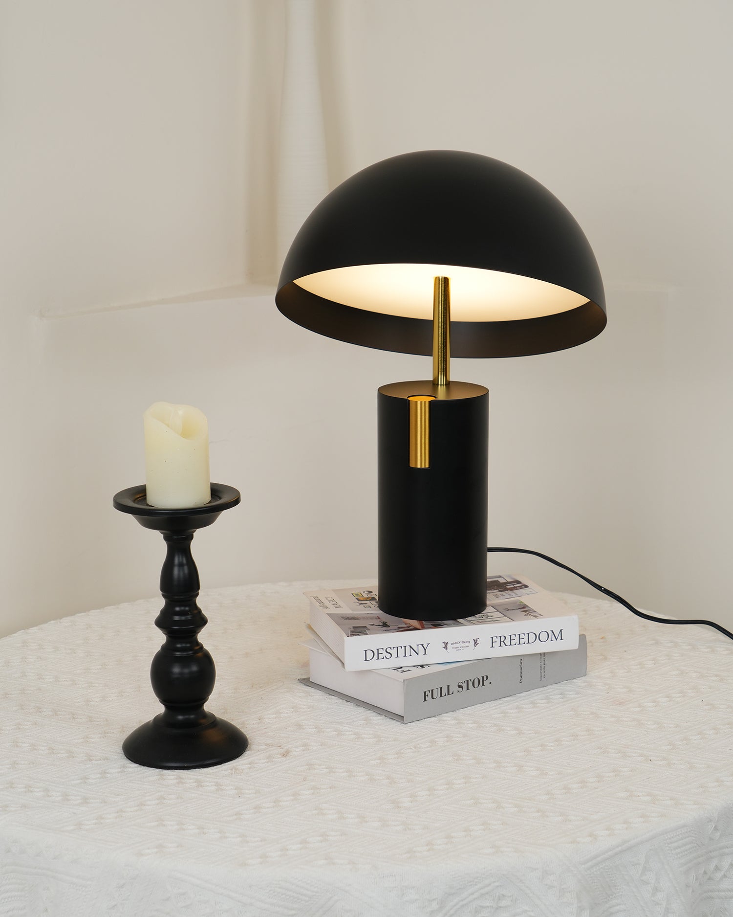 Modern Avo Table Lamp - LED Nightstand Light with USB Port, Adjustable Brightness for Bedroom, Living Room, Office - Warm White & Cool White Light Modes