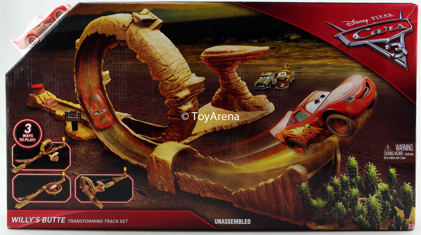 Disney Pixar Cars 3 Willy's Butte Transforming Race Track Set - Interactive Toy Car Playset for Kids | Perfect for Racing Adventures & Storytelling Play