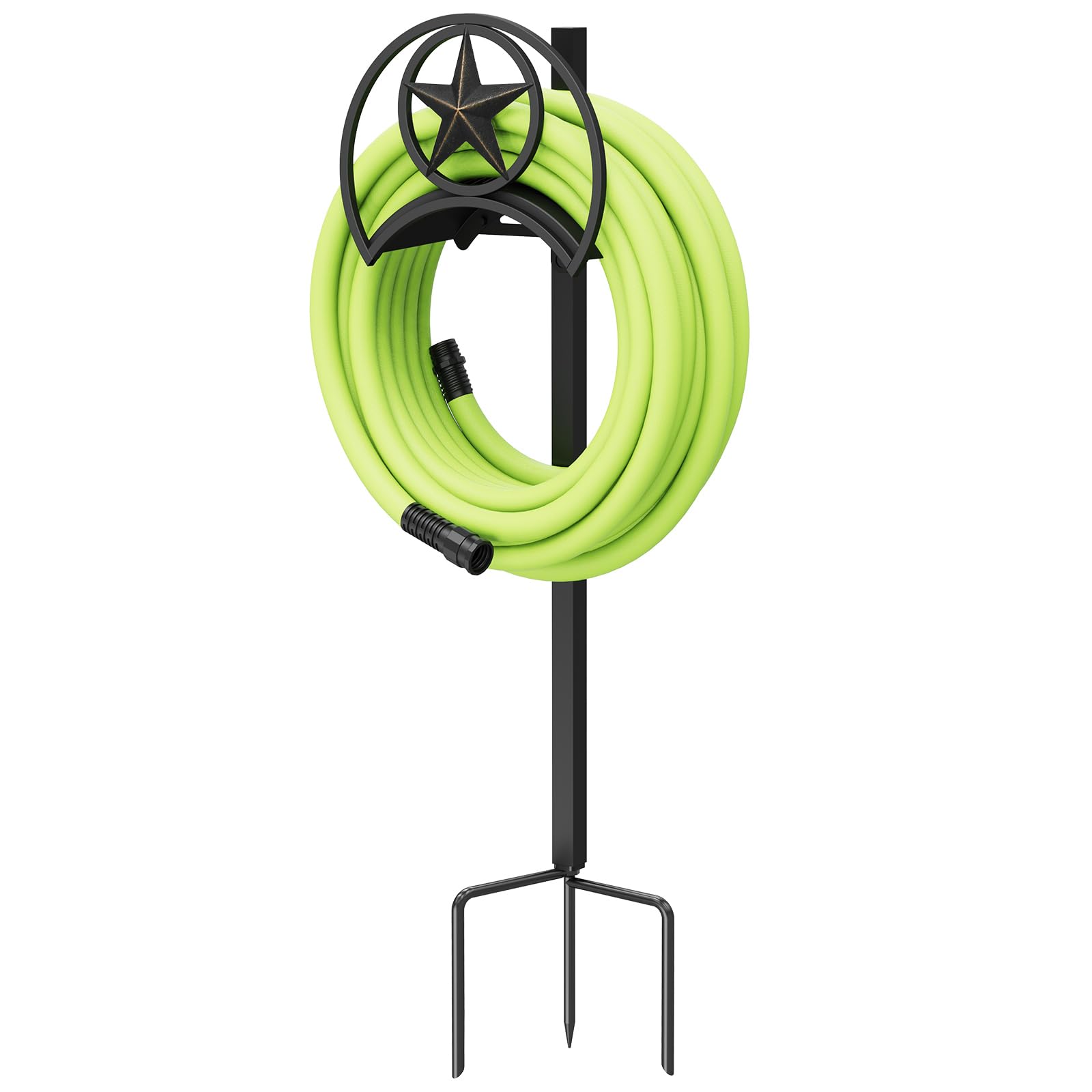 GOFORWILD Decorative Garden Hose Holder - Sturdy Wall Mount Hose Rack for 125-Feet 5/8-Inch Hose | Durable Gauge Steel Construction | Perfect for Lawn Care, Gardening & Outdoor Watering