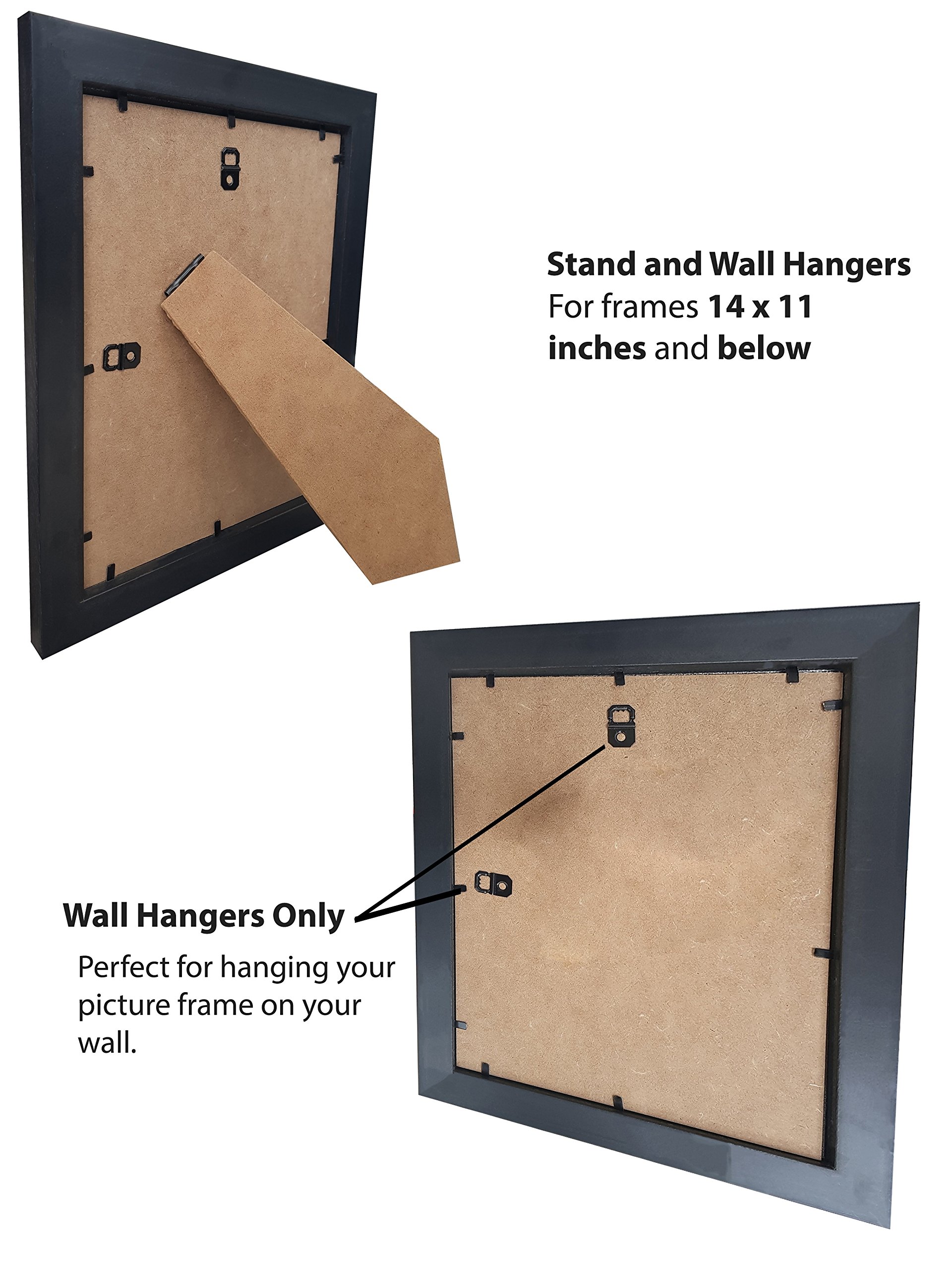 Firenza Antique Distressed Black and Gold Picture Frame 30x20 Inches - A2 Size Photo Frame with Plastic Glass & Blue Mount - Perfect for Wall Decor, Living Room, Bedroom, and Office Display