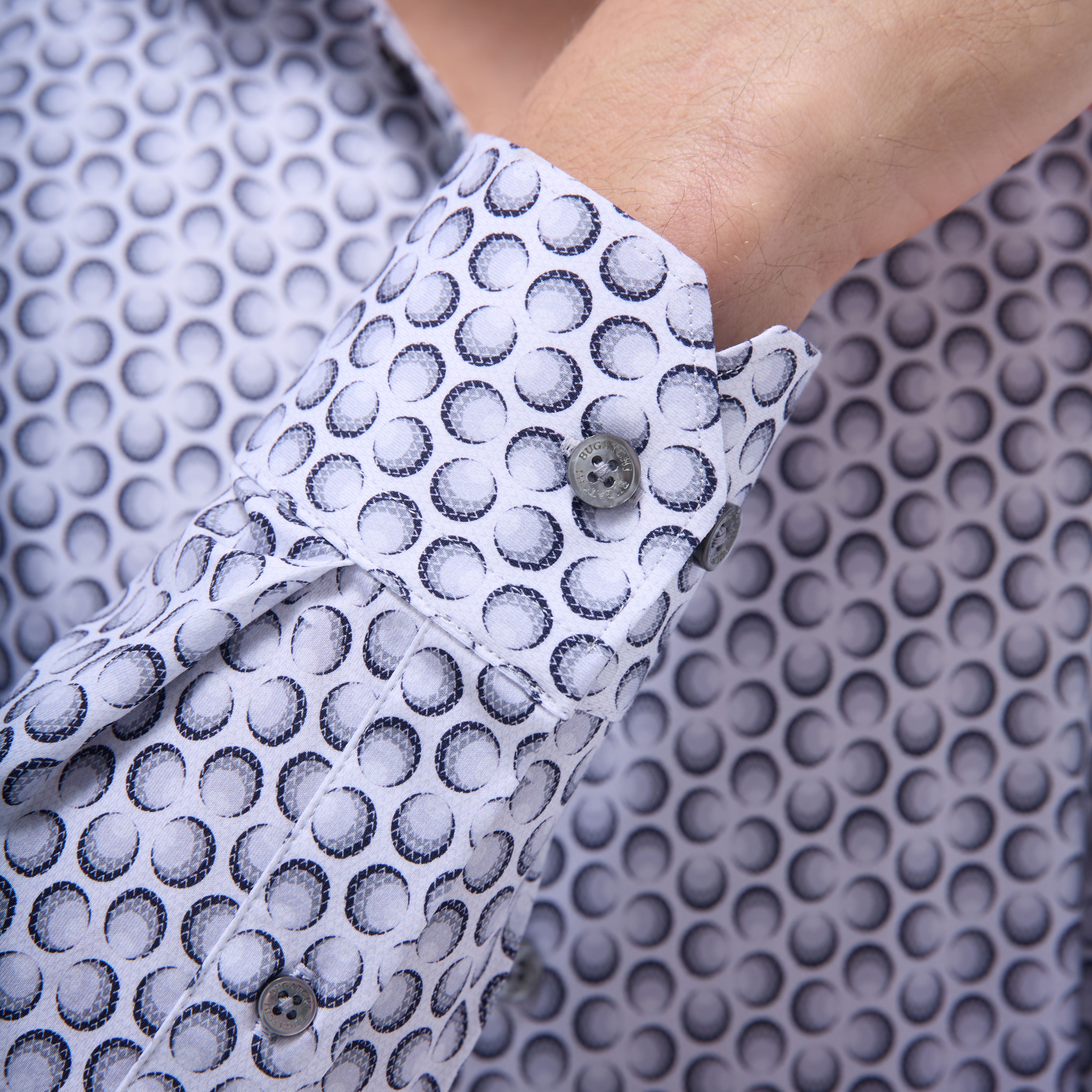 James Geometric Print Cotton Shirt for Men - Stylish & Comfortable Casual Wear for Office, Outings & Everyday Fashion