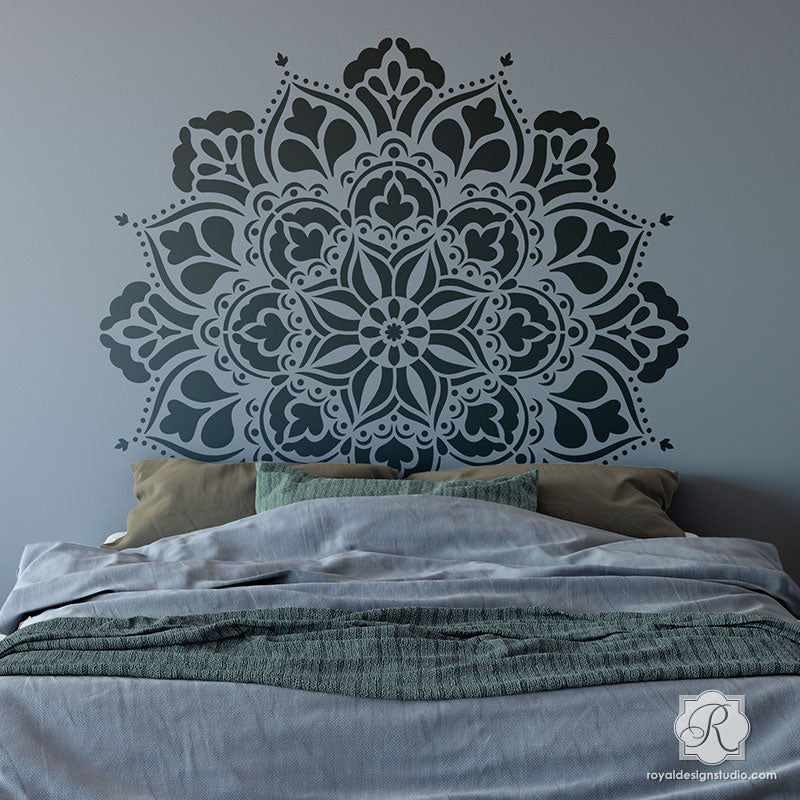 Ananda Mandala Stencil - Reusable DIY Painting Template for Wall Art, Fabric, Wood & Canvas - Perfect for Home Decor, Yoga Studios, Meditation Spaces & Spiritual Crafts