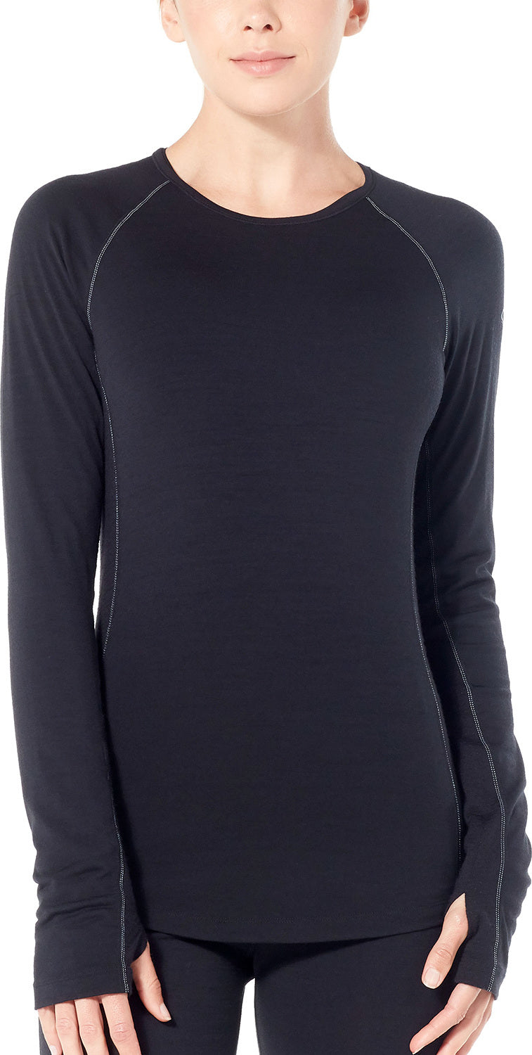 200 Zone Women's Long Sleeve Crew Neck Thermal Shirt - Soft Warm Base Layer for Cold Weather, Outdoor Activities & Winter Sports