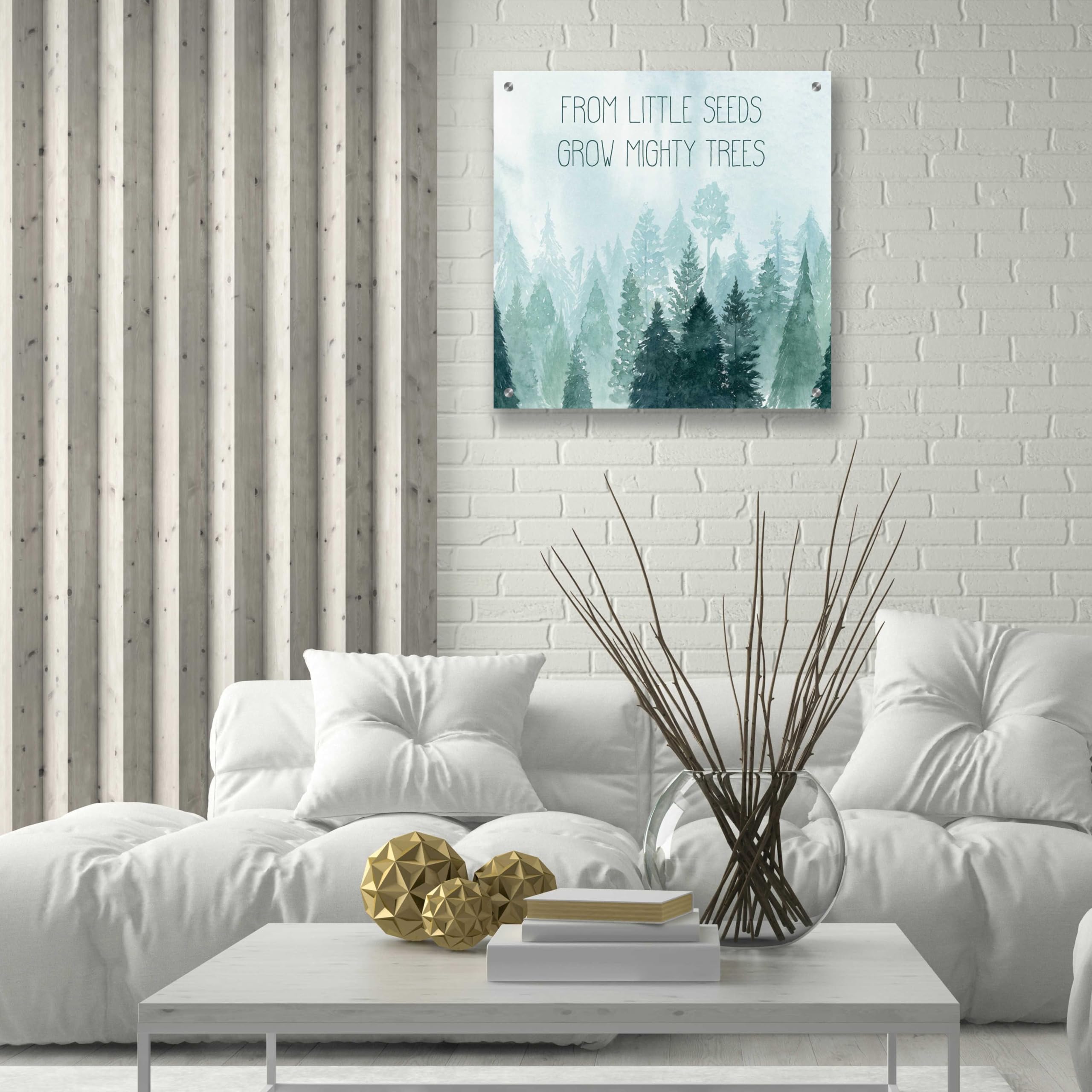 Grace Popp 'Little Grower I' Acrylic Glass Wall Art - 24x24 Inch Modern Abstract Painting for Living Room, Bedroom & Office Decor
