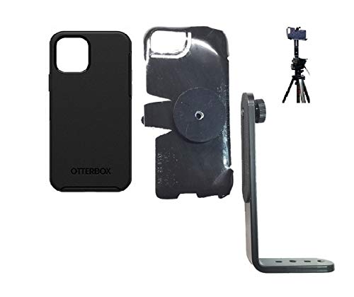 SlipGrip Tripod Mount Compatible with Apple iPhone 12 - Secure Holder for Otterbox Symmetry Case - Perfect for Vlogging, Live Streaming & Hands-Free Photography