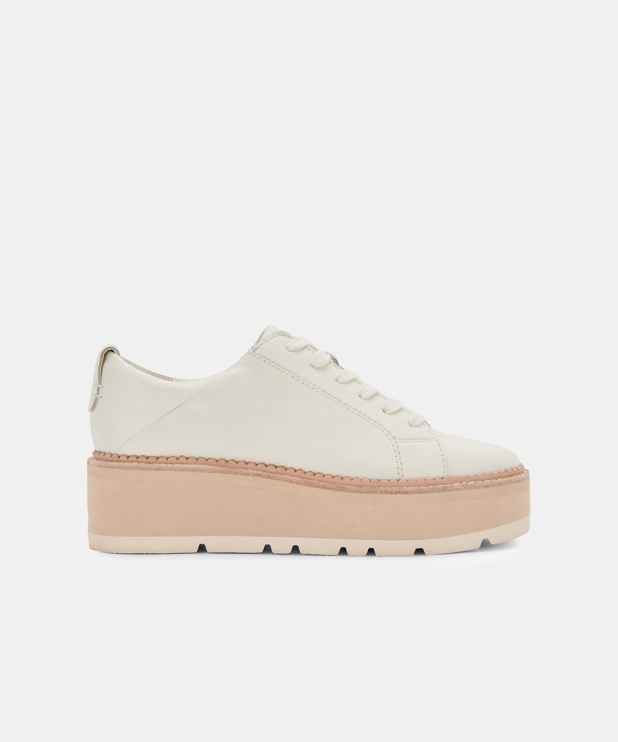 TOYAH White Leather Sneakers for Women - Comfortable & Stylish Walking Shoes - Perfect for Casual Wear, Work & Travel