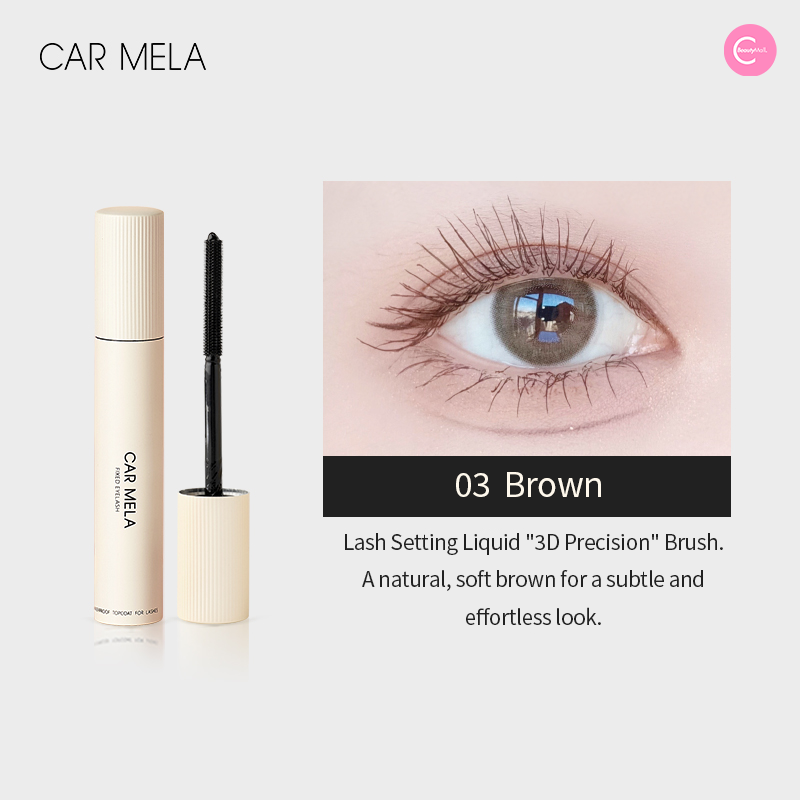 CARMELA Eyelash Styling Solution - Long Lasting Curl & Volume Enhancing Mascara Base for Natural Looking Lashes | Perfect for Daily Wear & Special Occasions