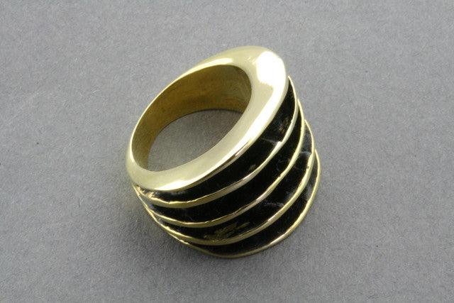 Stylish Brass Fan Palm Ring - Elegant Handmade Jewelry for Women - Perfect for Boho, Beach & Summer Fashion Accessories