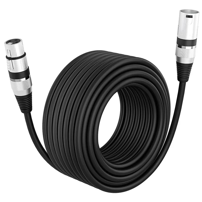 10m Hridz XLR Cable Male to Female - Professional Balanced Audio Cable for Microphones, Speakers & Studio Equipment - Perfect for KTV, Live Performances, Recording & Home Theater Systems