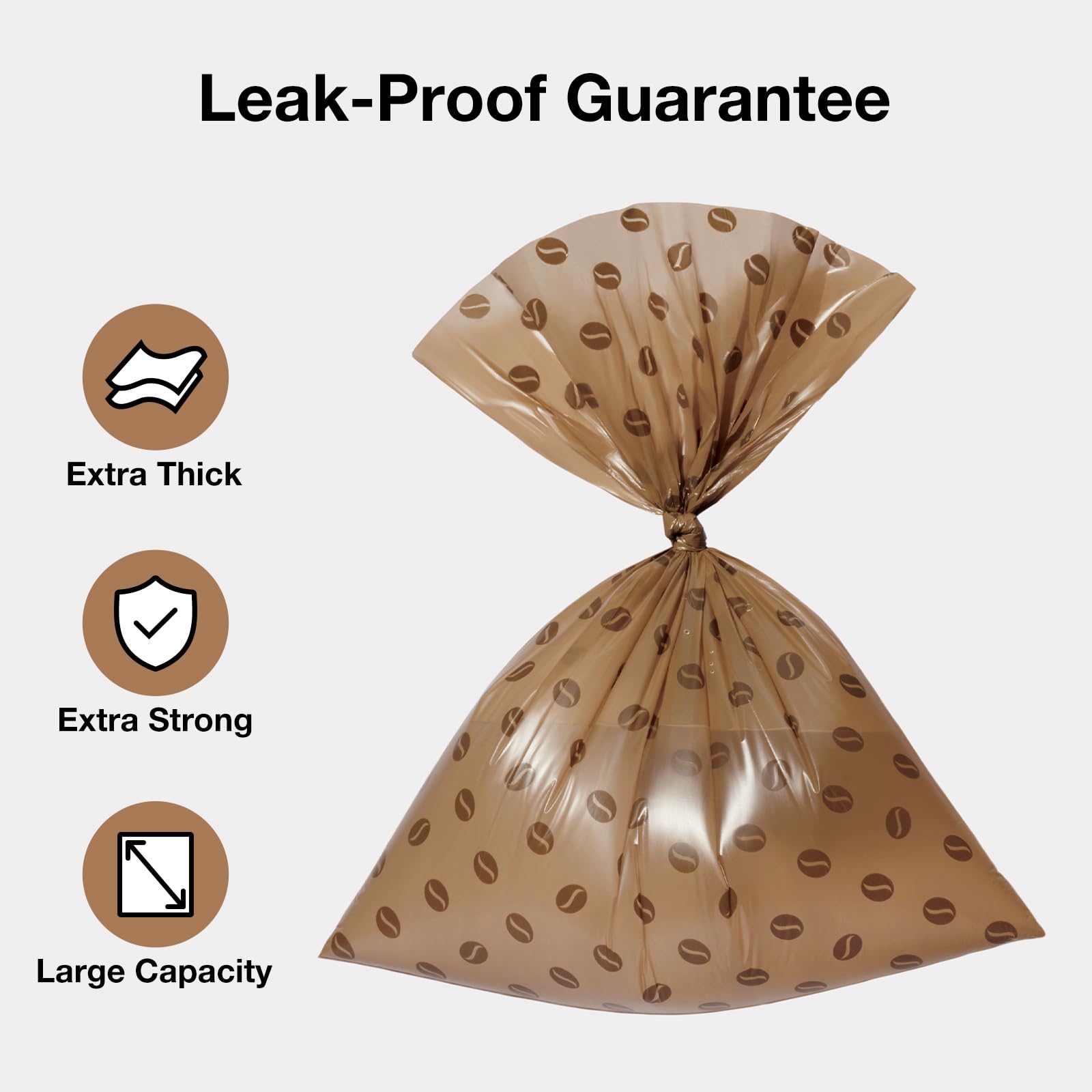 VETRESKA Scented Dog Waste Bag Dispenser with Coffee Aroma - Leak Proof, Extra Thick Pet Waste Bags - 1 Holder & 105 Bags (7 Refill Rolls) for Dogs & Cats - Perfect for Walks, Park Visits & Outdoor Adventures
