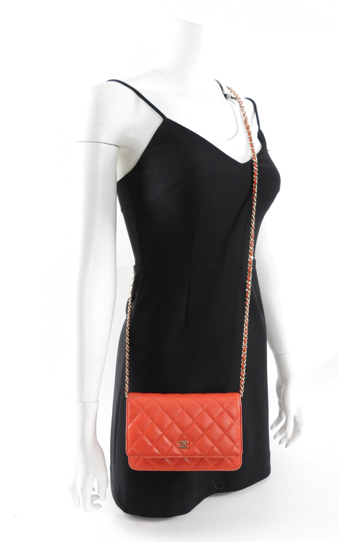 Chanel Red Quilted Leather Timeless Classic Wallet on Chain Bag - Luxury Crossbody Purse for Women, Evening Parties & Special Occasions