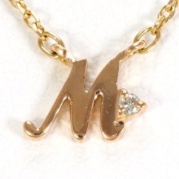 4℃ K10PG Diamond Necklace - 14K Gold Plated Elegant Pendant Jewelry for Women, Perfect for Anniversary, Wedding & Special Occasion Gifts