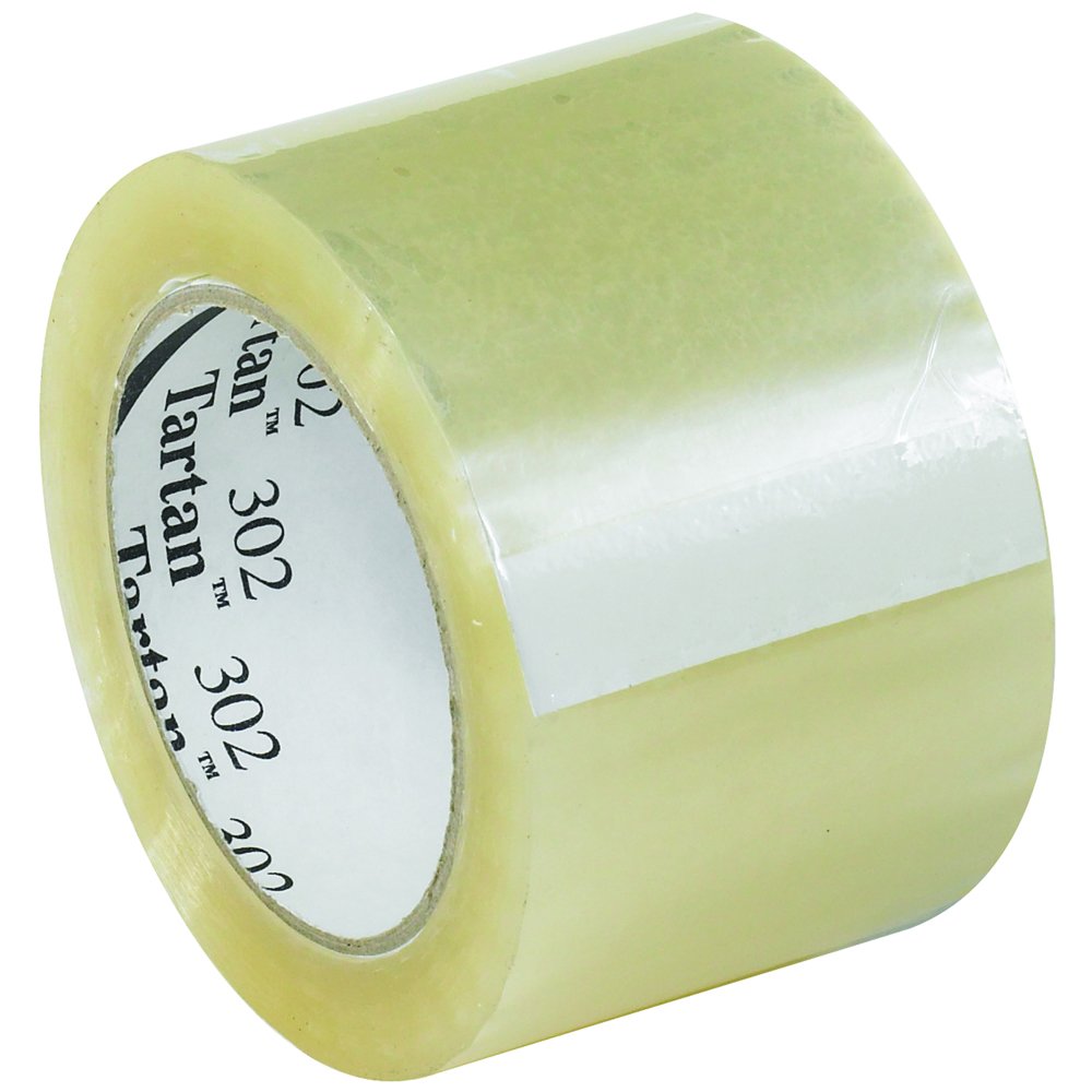 3M Tartan 302 Light-Duty Acrylic Packing Tape, 3 Inch x 110 Yards, 1.6 Mil Thick, Clear - 24 Rolls for Moving, Shipping, Packing & Storage | Strong Adhesive for Box Sealing, Home Office & Warehouse Use (3M #7100177421, T905302AVI)
