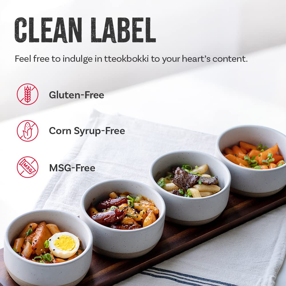 O’Food Sweet Chili Tteokbokki - Gluten-Free Korean Rice Cakes | Authentic Spicy Korean Street Food Snack | Ready to Eat with No MSG & No Corn Syrup | Perfect for Cheese Topping & Ramen Pairing | Great for Quick Meals, Movie Nights & Korean Food Lovers (Pack of 1)
