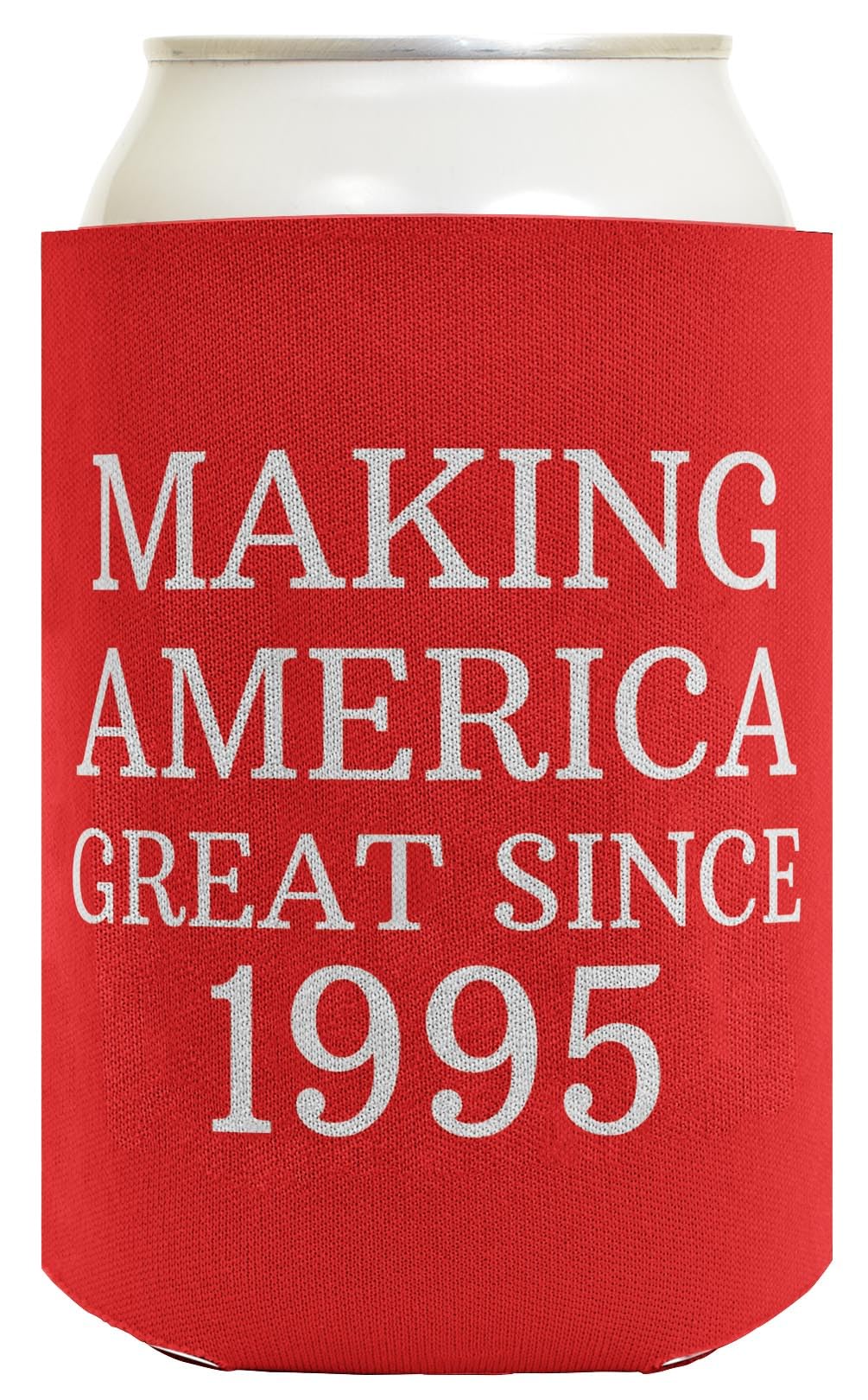 30th Birthday Can Coolers - 48-Pack Insulated Drink Sleeves for Parties (Red) | Great Since 1995 | Perfect for BBQs, Tailgates & Birthday Celebrations
