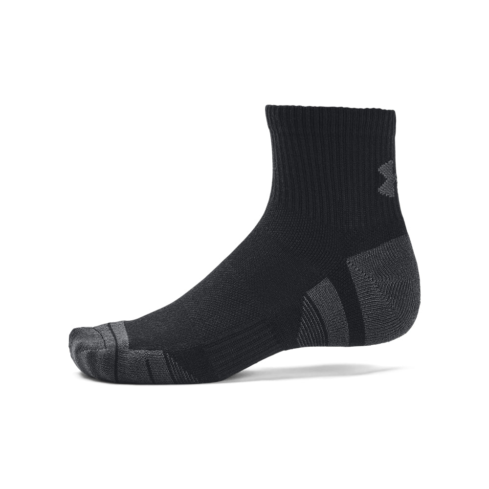 Men's & Women's Under Armour Performance Tech Quarter Socks 3-Pack - Moisture Wicking Athletic Socks for Running, Training & Sports Activities