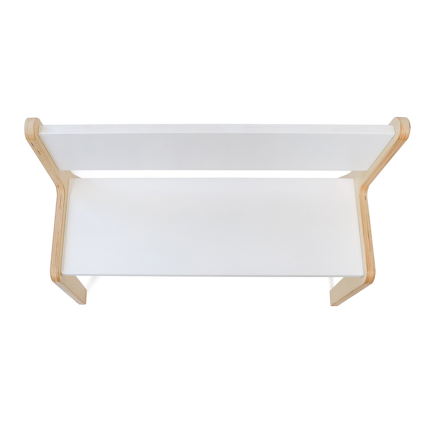 ElevatED™ White Bench 12H WB1982 - Modern Minimalist Entryway Seating for Home, Office & Garden Decor