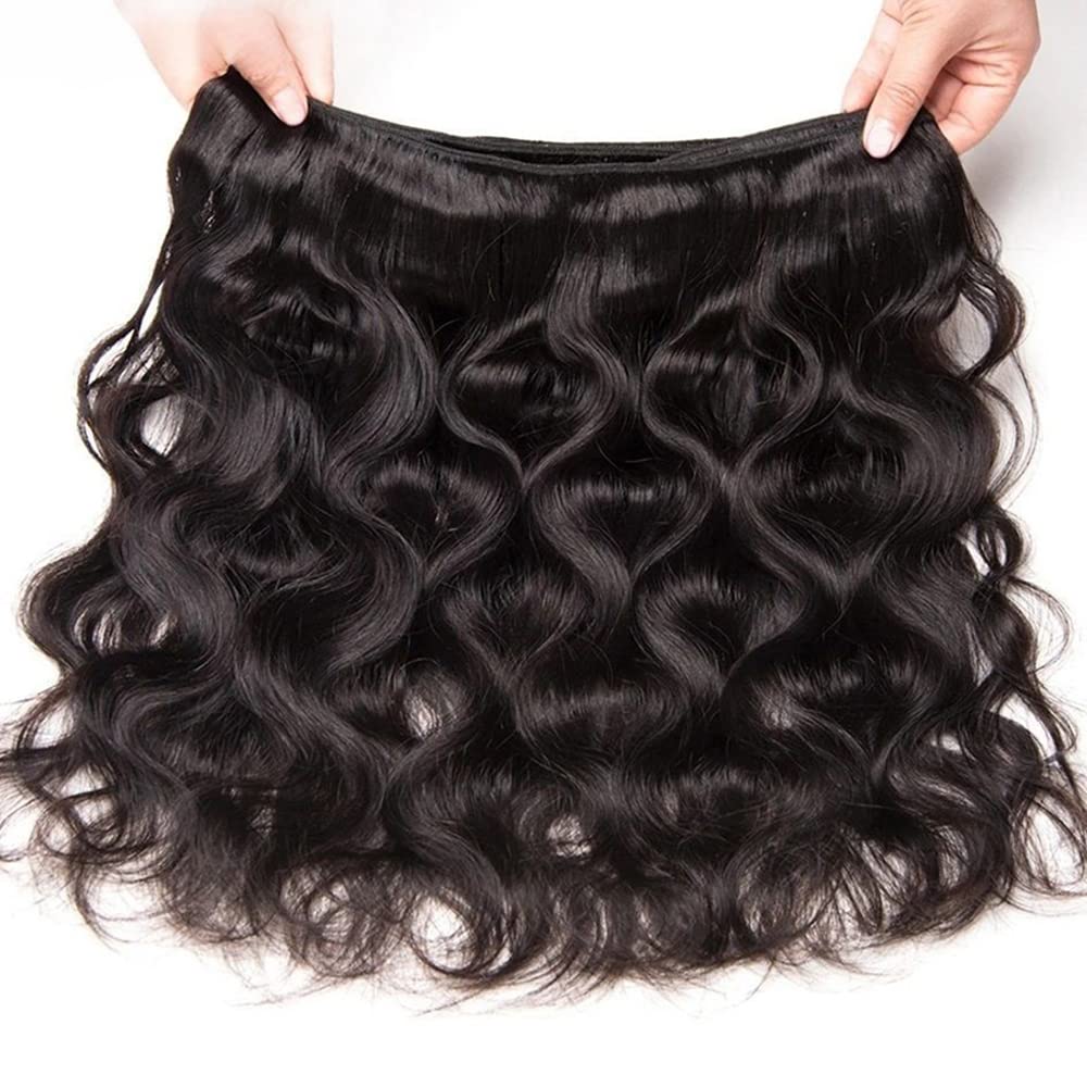 Cuckoo 20/22/24/26 Inch 4 Bundles 100% Unprocessed Virgin Brazilian Human Hair - Body Wave Bundles Natural Black Color for Weaving, Extensions & Styling - Perfect for Daily Wear, Parties & Special Occasions
