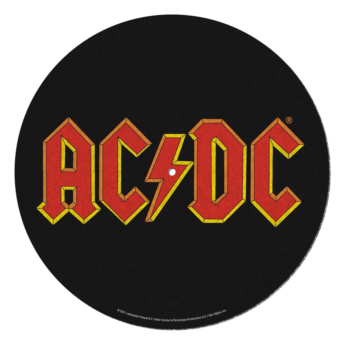 AC/DC Logo Vinyl Record Slipmat for Turntables - Premium LP Slipmat with Band Logo - Perfect for DJs & Music Collectors