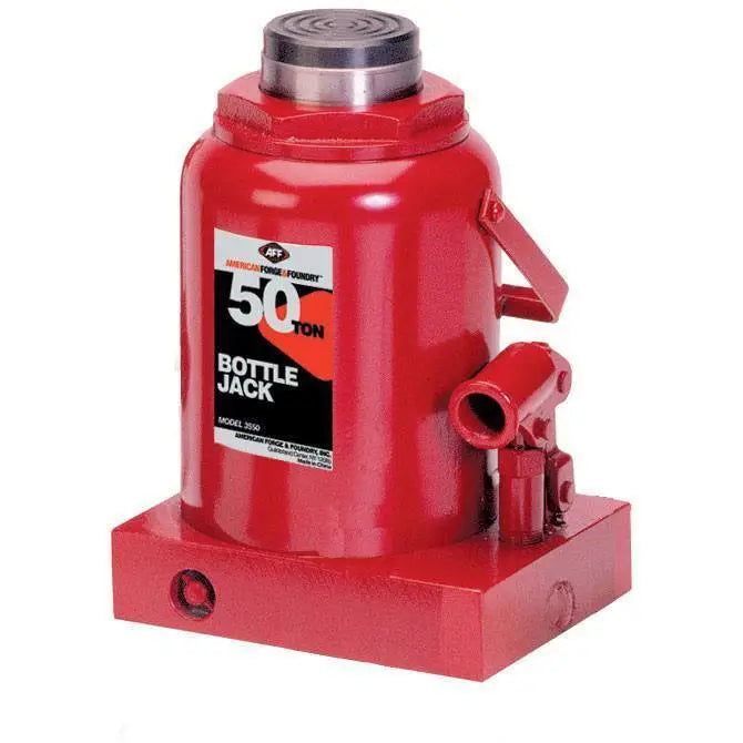 50 Ton AFF Bottle Jack with One Piece Handle - Heavy Duty Hydraulic Lift for Trucks, SUVs, and Construction Equipment