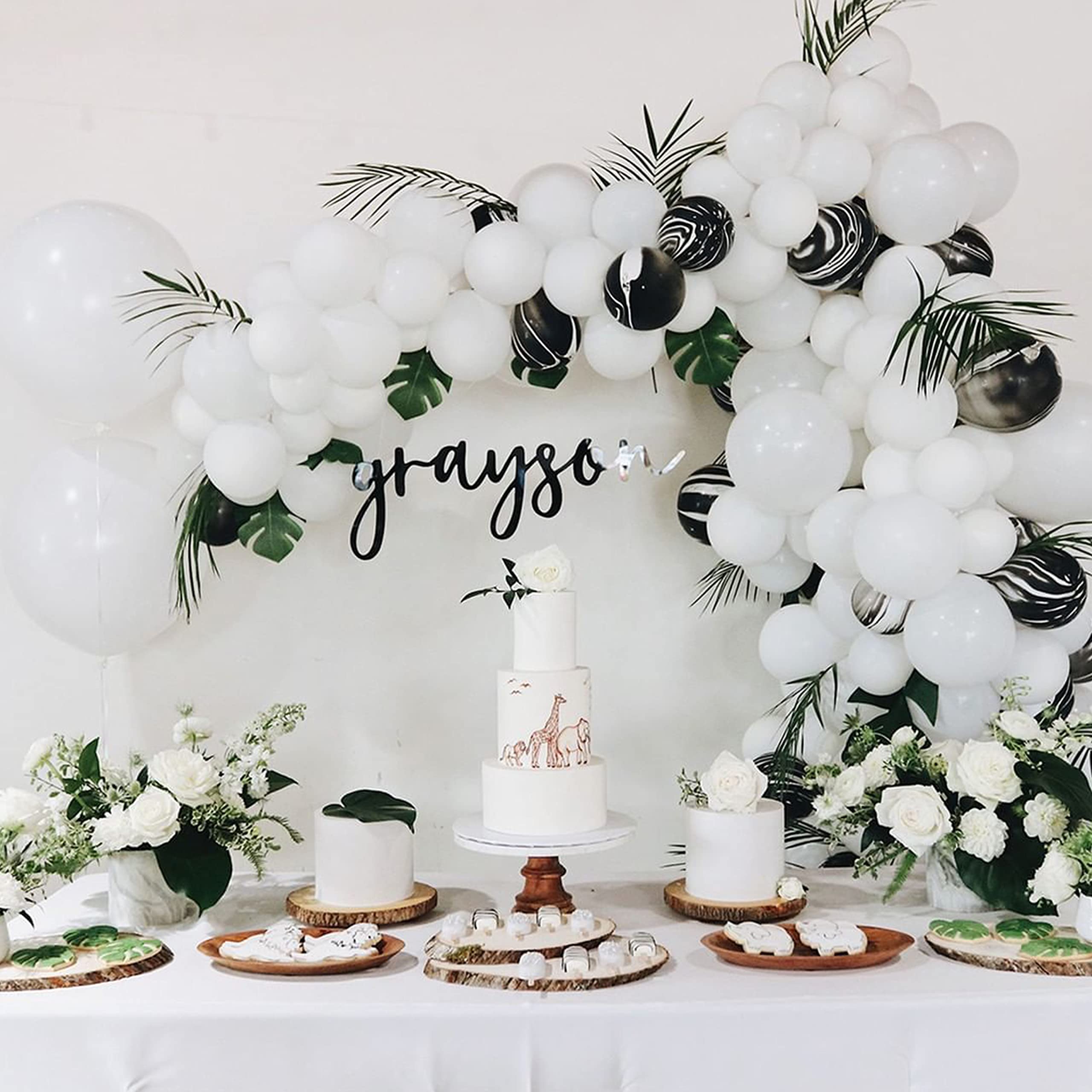Ponamfo White Balloons 12