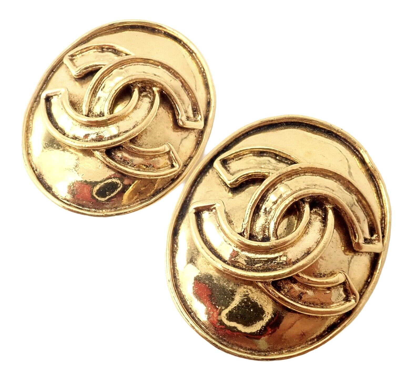 Vintage Chanel Paris France Logo Earrings - 1994 Spring Collection | Authentic Rare Designer Jewelry for Women | Perfect for Parties, Weddings & Special Occasions