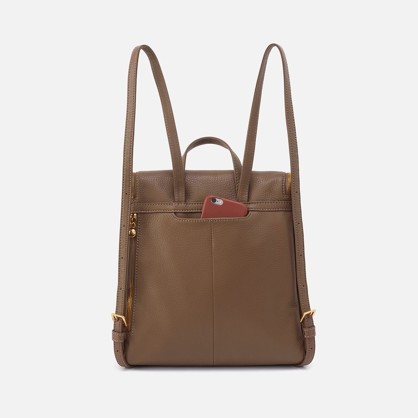 Premium Pebbled Leather Fern Backpack - Dark Elm | Stylish & Durable Laptop Bag for Work, Travel & College