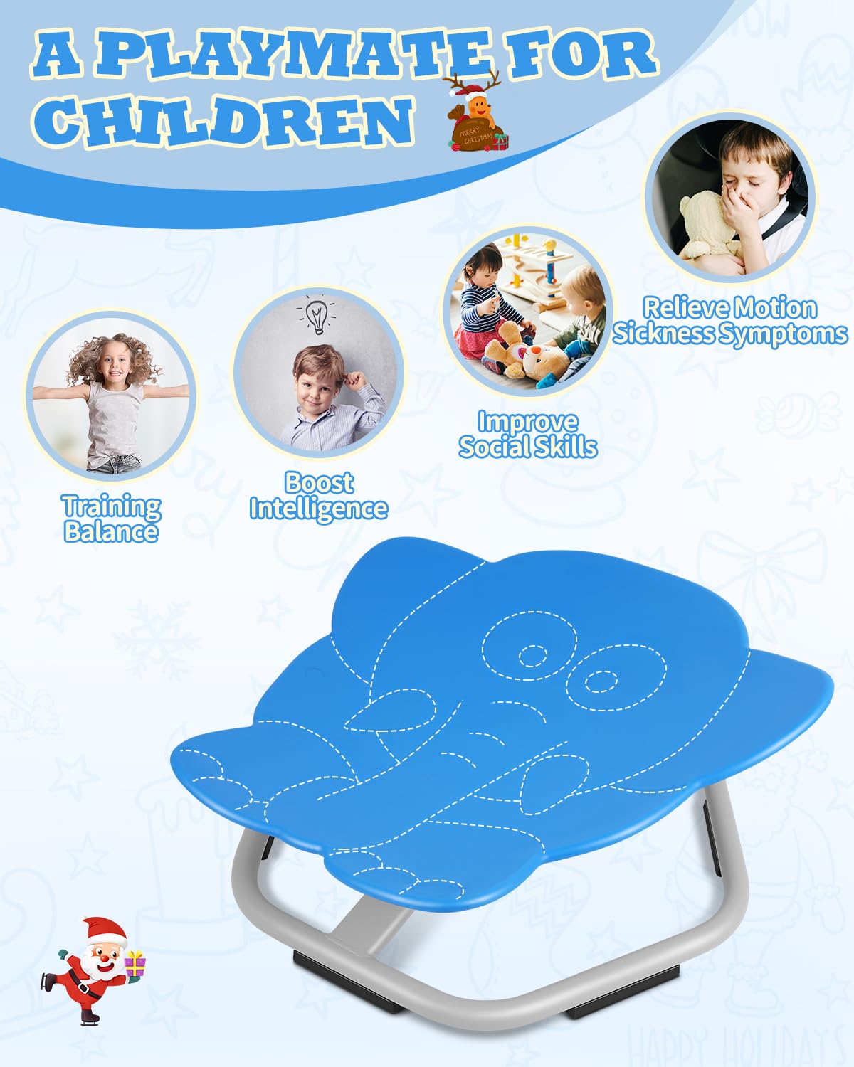 Kids Swivel Chair for Autism & Sensory Needs - 220 lbs Capacity Sit and Spin Chair for Coordination Training - Perfect for Home, Classroom & Therapy Use