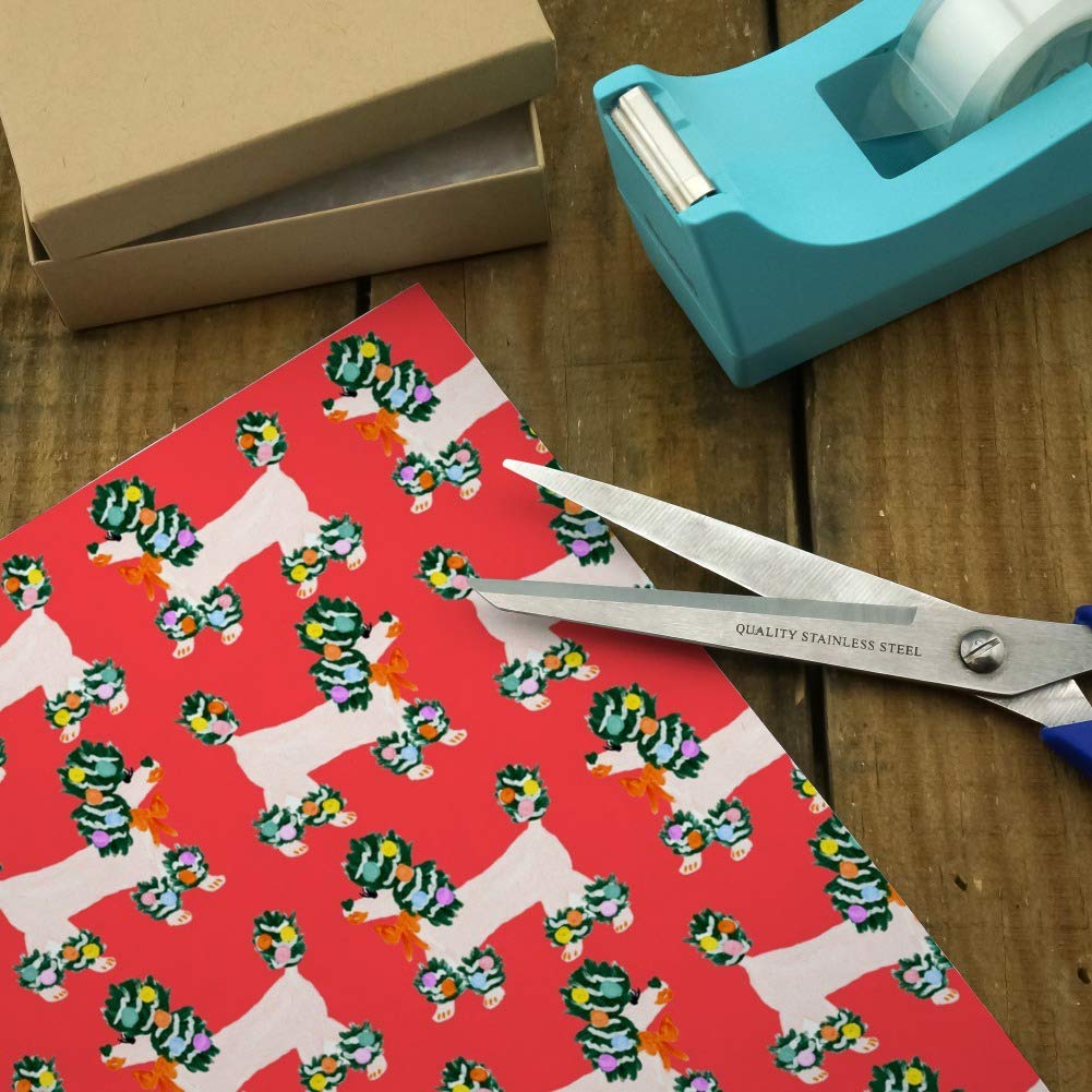 Christmas Poodles Gift Wrap Wrapping Paper Rolls - Festive Holiday Wrapping for Presents, Gifts, and Party Decorations | GRAPHICS & MORE