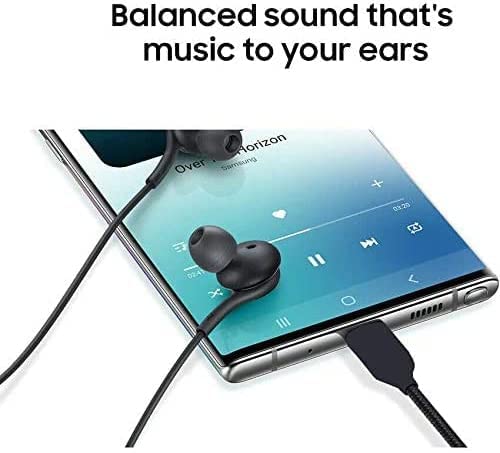 KP TECHNOLOGY USB-C Earphones for Honor MagicPad 2/Pad X8a/Pad 9/X9/8/X8 - HD Sound In-Ear Earbuds with Mic (Black) | Perfect for Gaming, Music & Video Calls