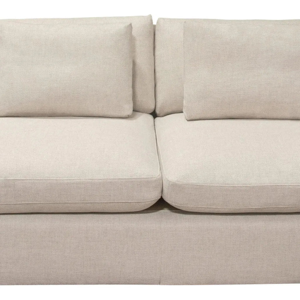3-Piece Cream Fabric Corner Sectional Sofa Set - Modern L-Shaped Couch for Living Room, Family Room & Small Spaces