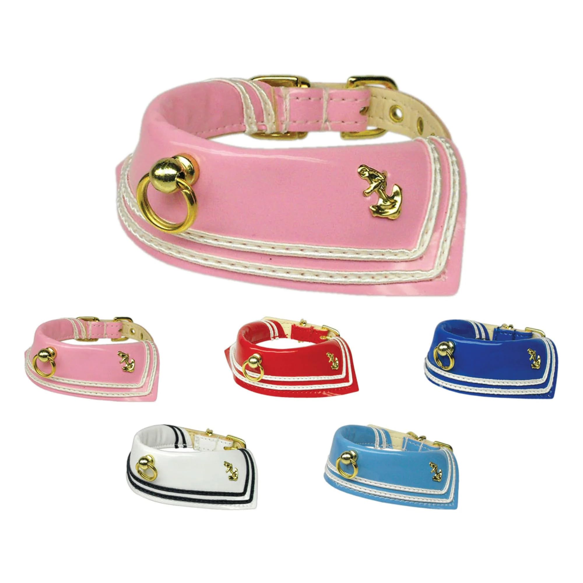 Sailor Red Dog Collar - Adjustable Pet Collar for Puppies & Small Dogs - Durable Nylon with Metal Buckle - Perfect for Walks, Training & Outdoor Adventures