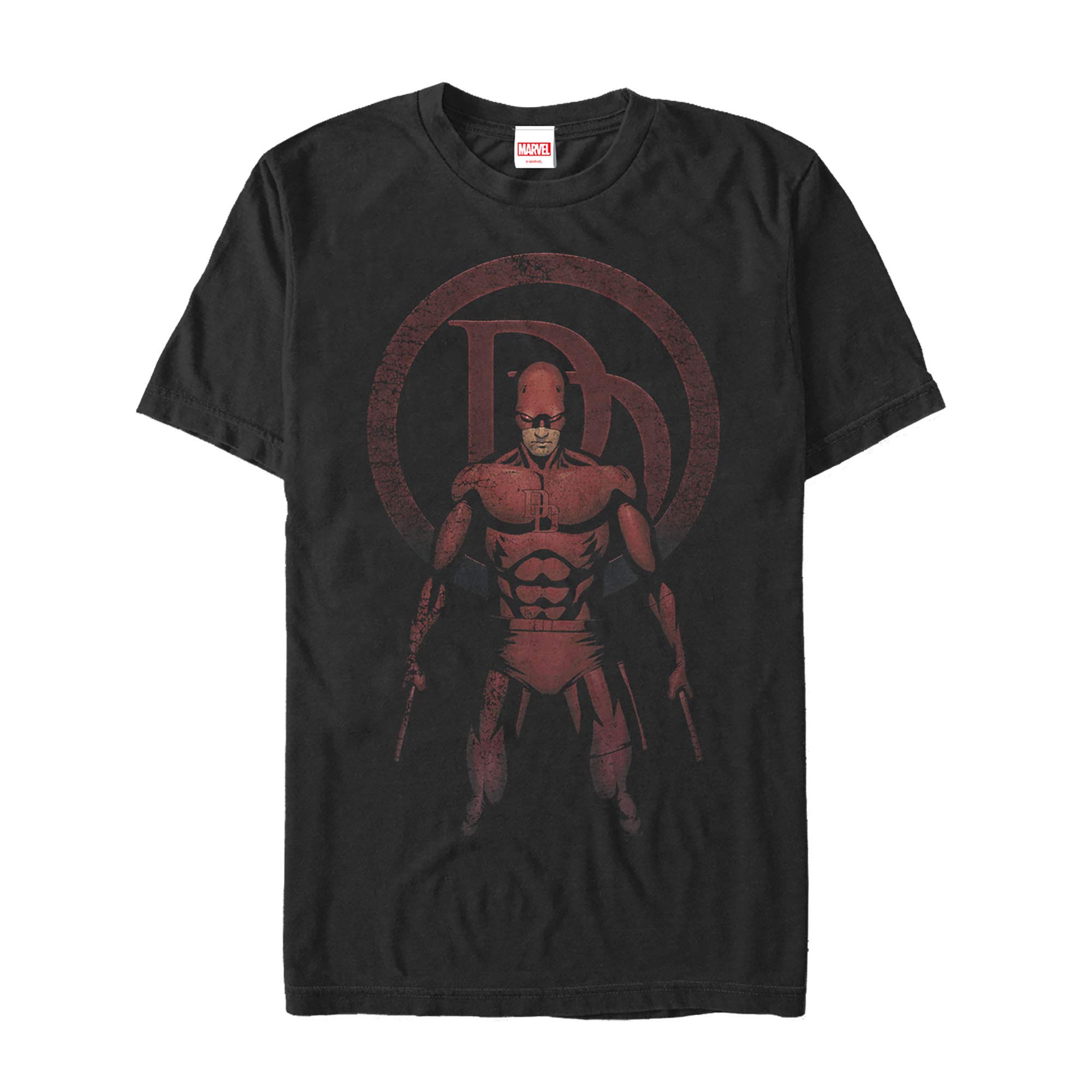Marvel Men's Daredevil Shadows Graphic T-Shirt - Superhero Cotton Tee for Comic Fans & Casual Wear