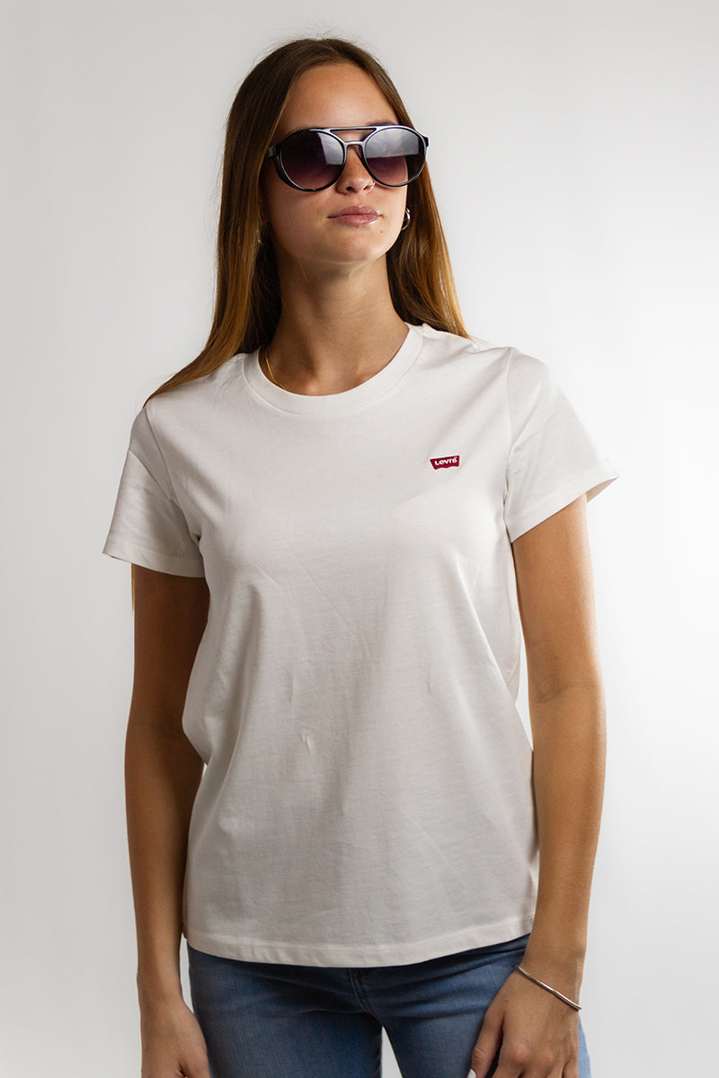 Levi's Perfect Tee White - 100% Cotton Men's T-Shirt for Casual Wear & Everyday Comfort | Classic Fit Crewneck Shirt for Street Style & Layering
