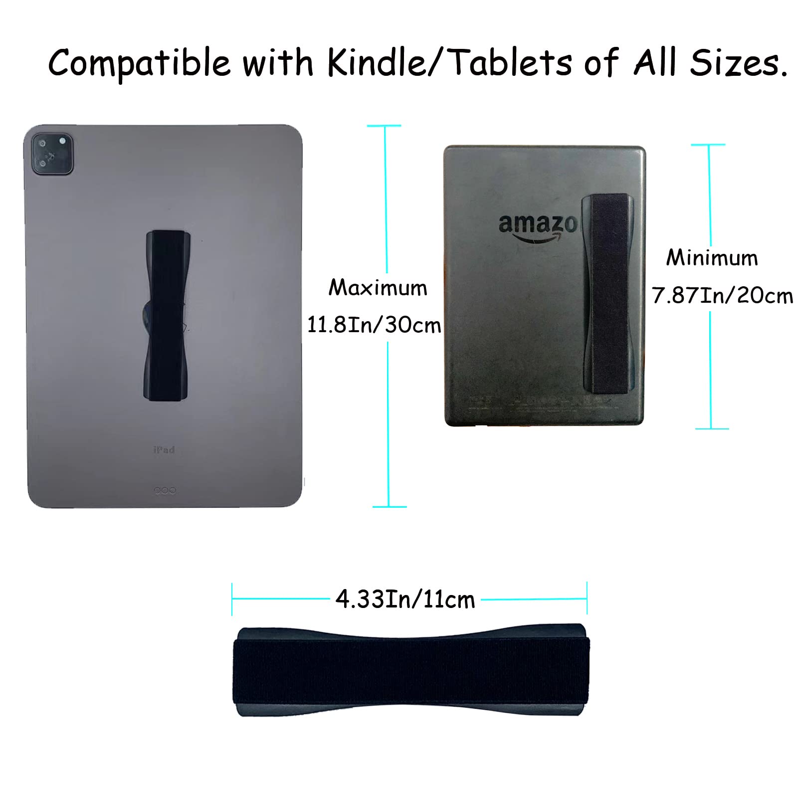 Ergonomic Hand Strap Holder for Kindle & Tablets - Comfortable Grip for Kindle Fire, Kobo, Voyage, Lenovo & Sony eReaders - Perfect for Reading, Travel & Commuting